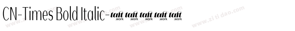 CN-Times Bold Italic字体转换